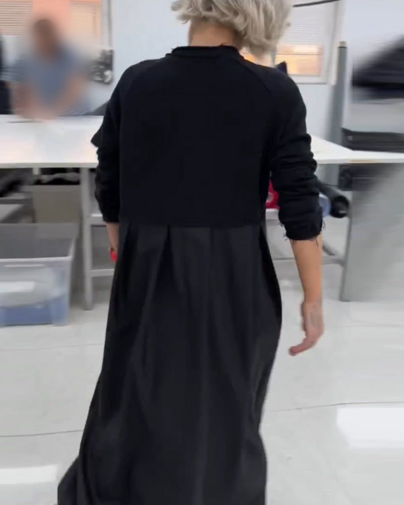 Maxi Einfarbiges Freizeitkleid