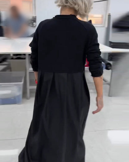 Maxi Einfarbiges Freizeitkleid