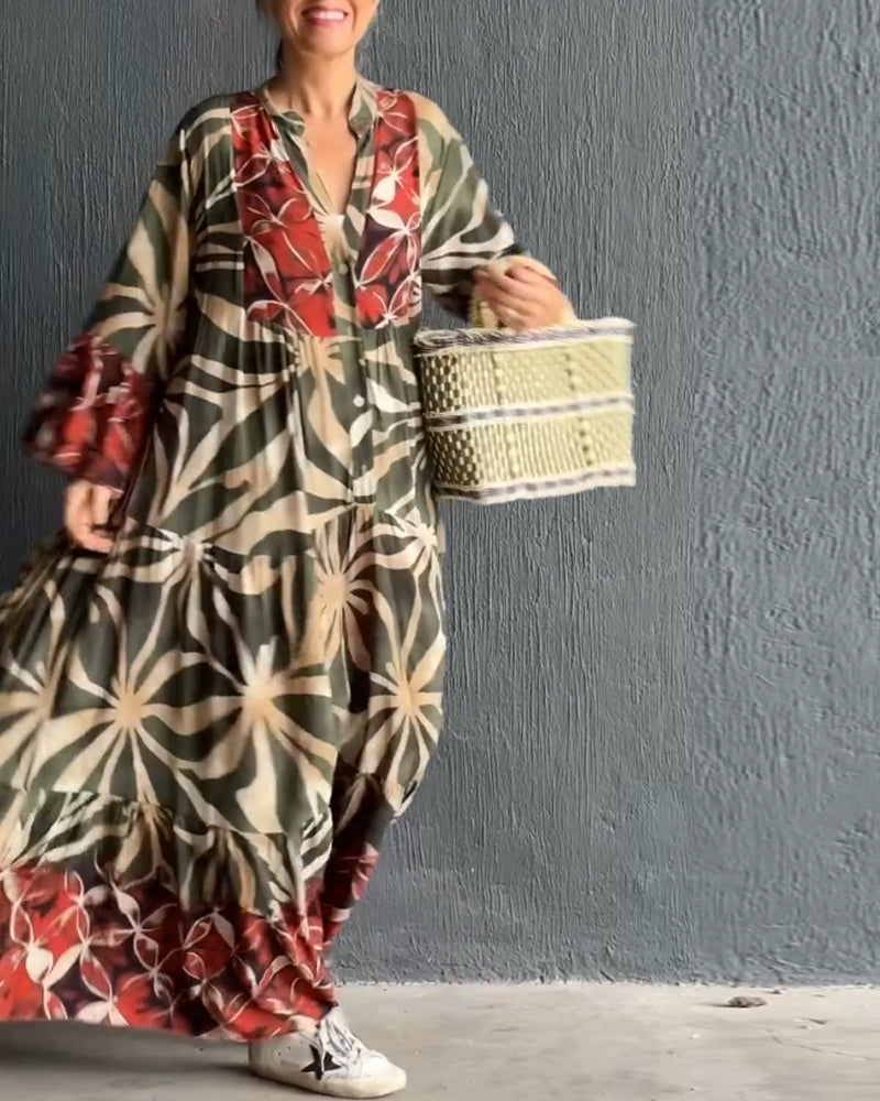 Luftiges Bedrucktes Urlaubskleid