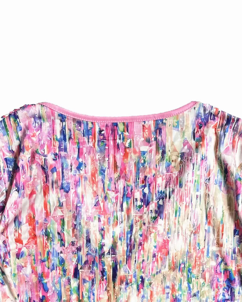Bunte Bedruckte Mode Street Bluse