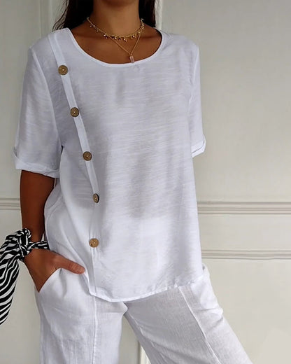 Dünnes Hemd mit Knöpfen