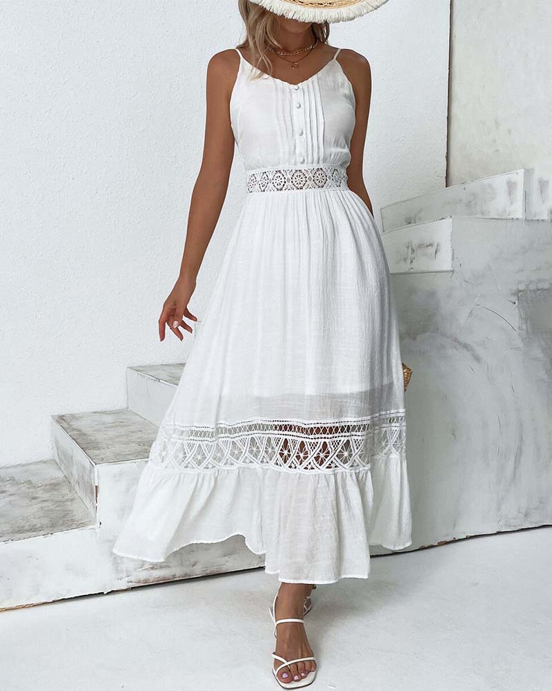 Elegantes Spitzenkleid in einfarbig